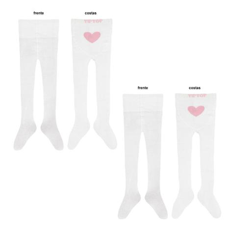 Conjunto de Meia-Calças - 2 Peças - Branco e Rosa - Tip Top - G Menor preço em Conjunto de Meia-Calças - 2 Peças - Branco e Rosa - Tip Top - G