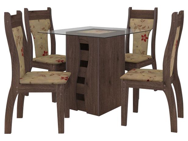 Conjunto de Mesa 4 Cadeiras - Milão Celta Móveis