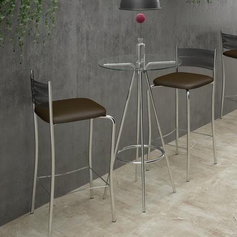Conjunto de Mesa Alta PM08 e 2 Banquetas PB11 - Pozza Menor preço em Conjunto de Mesa Alta PM08 e 2 Banquetas PB11 - Pozza