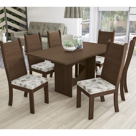 Conjunto De Mesa BA03TA10 06 Cadeiras CAD125 Chilli Walnut Fosco A013 Kappesberg Menor preço em Conjunto De Mesa BA03TA10 06 Cadeiras CAD125 Chilli Walnut Fosco A013 Kappesberg