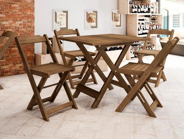 Conjunto de Mesa com 4 Cadeiras Ambar Naturale - Rv móveis Menor preço em Conjunto de Mesa com 4 Cadeiras Ambar Naturale - Rv móveis