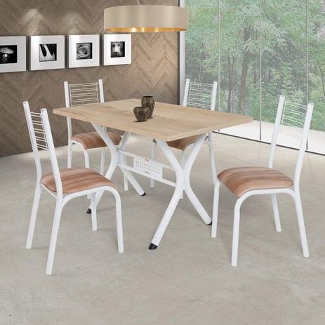 Conjunto de Mesa com 4 Cadeiras Camila Clássica Ciplafe Branco/Capucino é ruim? Conjunto de Mesa com 4 Cadeiras Camila Clássica Ciplafe Branco/Capucino é boa?