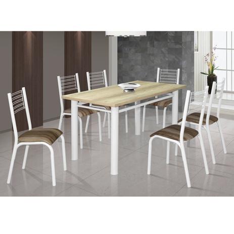 Conjunto de Mesa com 6 Cadeiras Camila Clássica Ciplafe Branco/Capuccino é ruim? Conjunto de Mesa com 6 Cadeiras Camila Clássica Ciplafe Branco/Capuccino é boa?
