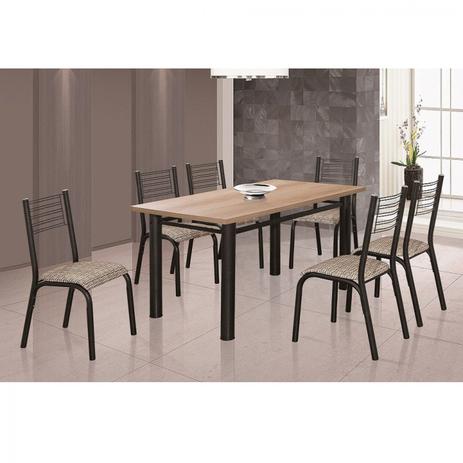 Conjunto de Mesa com 6 Cadeiras Camila Clássica Ciplafe Craqueado Preto/Junco Manteiga é ruim? Conjunto de Mesa com 6 Cadeiras Camila Clássica Ciplafe Craqueado Preto/Junco Manteiga é boa?