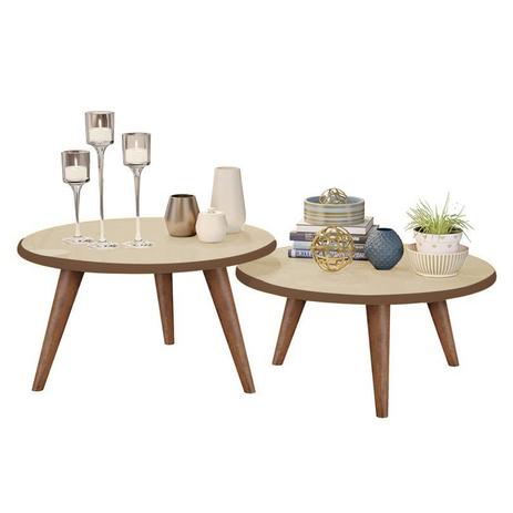 Conjunto de Mesa de Centro Retrô Casa Móveis Menor preço em Conjunto de Mesa de Centro Retrô Casa Móveis