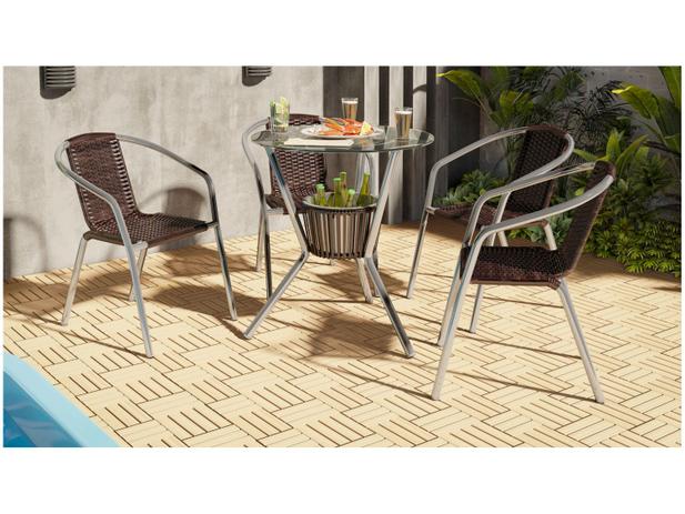 Conjunto de Mesa para Área Externa de Fibra – com 4 Cadeiras Alegro Móveis CJMB40199