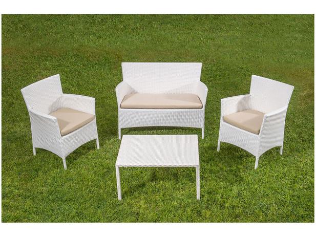 Conjunto de Mesa para Jardim/Área Externa - com 3 Cadeiras Estofadas Alegro Móveis CJA00014
