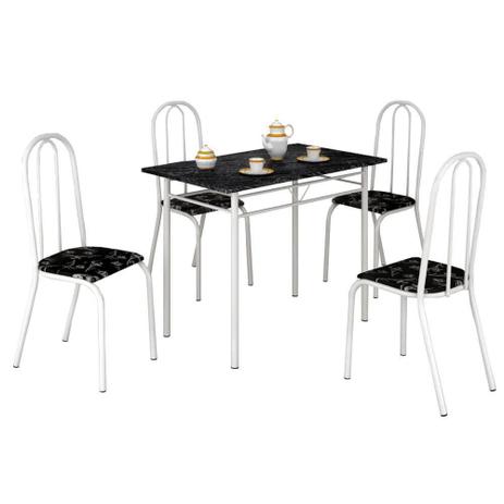 Conjunto de mesa Teixeira Realeza tampo MDP com 04 cadeiras craqueadas - BRANCA - MOVEIS TEIXEIRA Menor preço em Conjunto de mesa Teixeira Realeza tampo MDP com 04 cadeiras craqueadas - BRANCA - MOVEIS TEIXEIRA