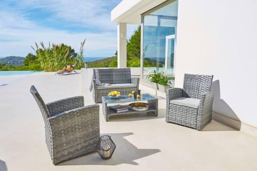 Conjunto de Móveis para Jardim com Poltronas Sofá Mesa CINZA GD69190 - Crx Menor preço em Conjunto de Móveis para Jardim com Poltronas Sofá Mesa CINZA GD69190 - Crx