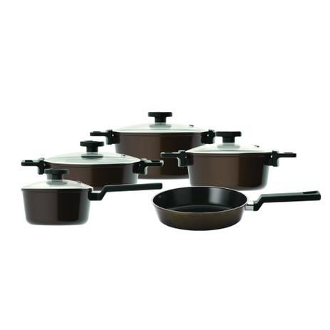 Conjunto De Panela e Caçarolas Reverse Indução Ouro - Neoflam Menor preço em Conjunto De Panela e Caçarolas Reverse Indução Ouro - Neoflam