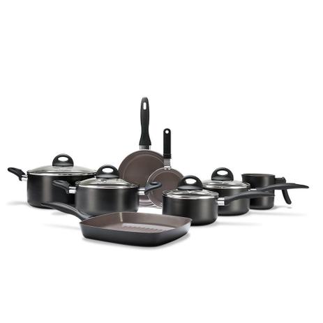 Conjunto de Panelas 8 Peças Ceramic Life Smart Plus Preto Brinox Menor preço em Conjunto de Panelas 8 Peças Ceramic Life Smart Plus Preto Brinox