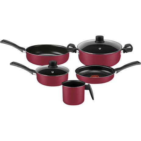 Conjunto de Panelas Antiaderente 5 Peças Rochedo Pratique com Tampa de Vidro Menor preço em Conjunto de Panelas Antiaderente 5 Peças Rochedo Pratique com Tampa de Vidro