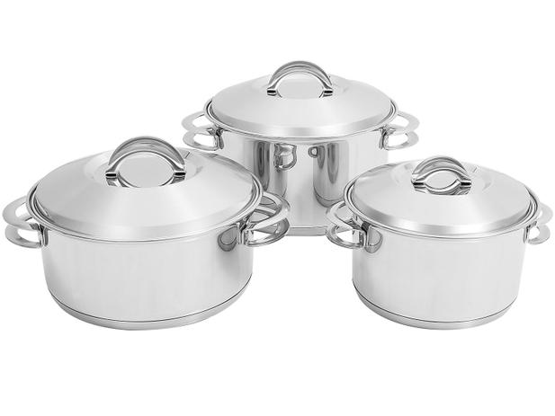 Conjunto de Panelas Tramontina Solar 3 Peças - Fundo Triplo Menor preço em Conjunto de Panelas Tramontina Solar 3 Peças - Fundo Triplo