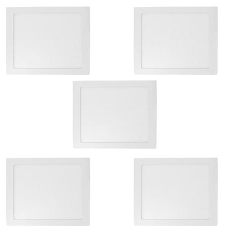 Conjunto de Plafon de Led Sobrepor Quadrado 24w Branca 6500k c/5pçs - Westing Menor preço em Conjunto de Plafon de Led Sobrepor Quadrado 24w Branca 6500k c/5pçs - Westing