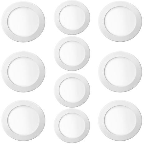 Conjunto de Plafon de Led Sobrepor Redondo 18w Branca 6500k c/10pçs - Westing Menor preço em Conjunto de Plafon de Led Sobrepor Redondo 18w Branca 6500k c/10pçs - Westing