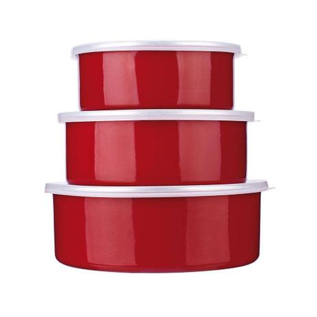 Conjunto de Potes Euro Agatha 3 Peças Menor preço em Conjunto de Potes Euro Agatha 3 Peças