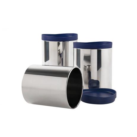 Menor preço em Conjunto De Potes Mantimentos 3Pcs Azul Brinox