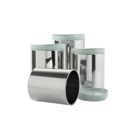 Conjunto De Potes Mantimentos 4Pc Menta Brinox Menor preço em Conjunto De Potes Mantimentos 4Pc Menta Brinox