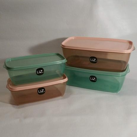 Conjunto de potes plásticos (uz) 4 peças Menor preço em Conjunto de potes plásticos (uz) 4 peças
