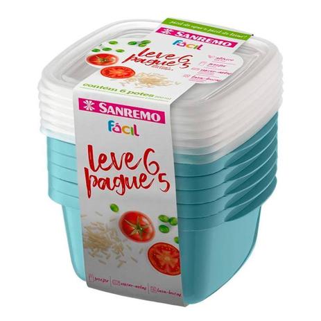 Conjunto De Potes Sanremo 800ml Leve 6 Pague 5 Azul é boa?