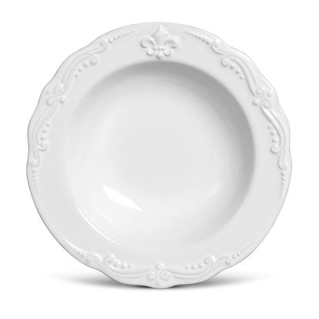 Conjunto de pratos fundos 6pcs flor de lis branco porto brasil Menor preço em Conjunto de pratos fundos 6pcs flor de lis branco porto brasil