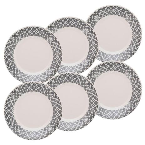 Menor preço em Conjunto de Pratos para Sobremesa 19 cm Rendeira 6 Peças - Oxford - Oxford sc