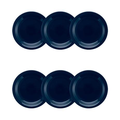 Conjunto de Pratos para Sobremesa 20 cm 6 Peças Denim Azul - Oxford - Oxford sc é boa?