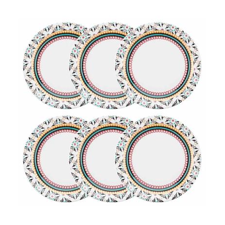 Menor preço em Conjunto de Pratos Rasos 26 cm 6 Peças Luiza - Oxford - Oxford sc