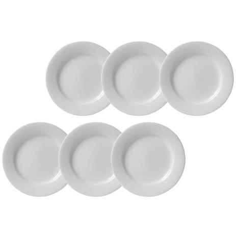 Conjunto de Pratos Rasos com Aba 26 cm 6 Peças Branco - Oxford - Oxford sc é ruim? Conjunto de Pratos Rasos com Aba 26 cm 6 Peças Branco - Oxford - Oxford sc é boa?