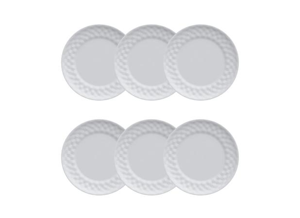Conjunto de Pratos Sobremesa Porcelana Branca 22 cm (6 unidades) Plissan Germer - GMR 057 Menor preço em Conjunto de Pratos Sobremesa Porcelana Branca 22 cm (6 unidades) Plissan Germer - GMR 057