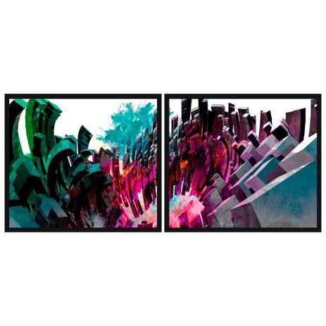 Conjunto de Quadros Decorativos Abstratos Kit com 2 Quadros 190x80cm - Decore pronto Menor preço em Conjunto de Quadros Decorativos Abstratos Kit com 2 Quadros 190x80cm - Decore pronto