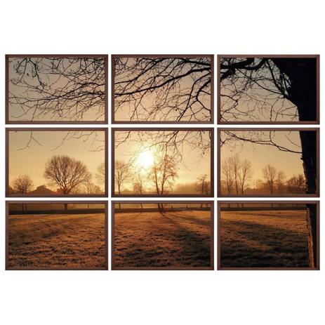 Conjunto de Quadros Decorativos Paisagem de Campo com Nascer do Sol Kit com 9 Quadros 60x40cm - Decore pronto Menor preço em Conjunto de Quadros Decorativos Paisagem de Campo com Nascer do Sol Kit com 9 Quadros 60x40cm - Decore pronto
