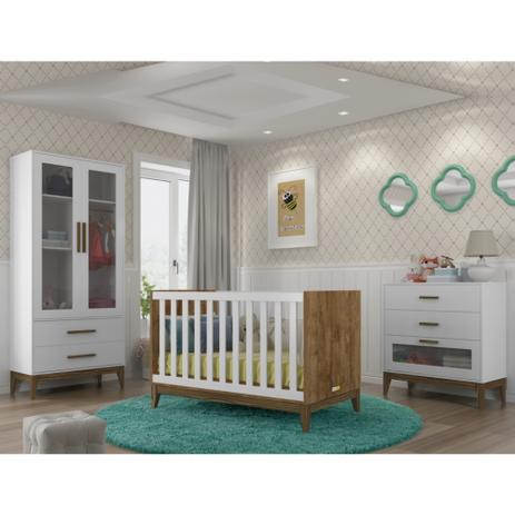 Conjunto De Quarto Infantil Com Guarda Roupa, Cômoda E Berço Nature Glass - Matic Menor preço em Conjunto De Quarto Infantil Com Guarda Roupa, Cômoda E Berço Nature Glass - Matic