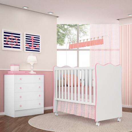 Conjunto De Quarto Infantil Cômoda 04 Gavetas E Berço Certificado Pelo INMETRO Doce Sonho - Qmovi é boa?