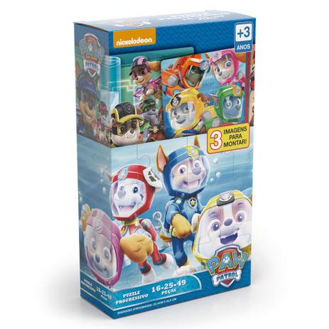 Conjunto de Quebra - Cabeças - 3 puzzles - Patrulha Canina - 2019 - Grow Menor preço em Conjunto de Quebra - Cabeças - 3 puzzles - Patrulha Canina - 2019 - Grow