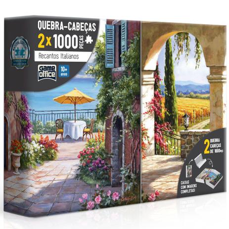 Conjunto de Quebra-Cabeças - 500 Peças - Recantos Italianos - Toscana e Vinha Italiana - Toyster Menor preço em Conjunto de Quebra-Cabeças - 500 Peças - Recantos Italianos - Toscana e Vinha Italiana - Toyster