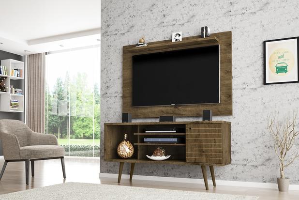Conjunto de Sala Rack Safira Com Painel Kenzo Para TV 50quot Madeira Rustica - Moveis bechara Menor preço em Conjunto de Sala Rack Safira Com Painel Kenzo Para TV 50quot Madeira Rustica - Moveis bechara