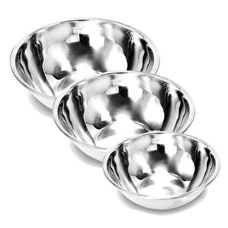 Conjunto De Saladeiras Aco Inox 3 Pecas Kehome 3624 Menor preço em Conjunto De Saladeiras Aco Inox 3 Pecas Kehome 3624