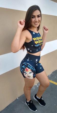 roupa fitness mulher maravilha