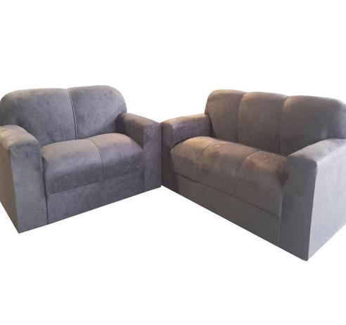 Conjunto de sofá 2 e 3 Lugares Mily Suede Cinza - Veneza Estofados é boa?