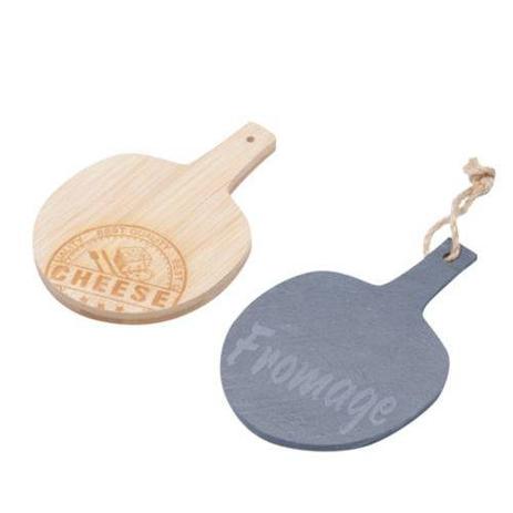 Conjunto de tabuas bambu e ardósia 02 peças - Fromagem Menor preço em Conjunto de tabuas bambu e ardósia 02 peças - Fromagem