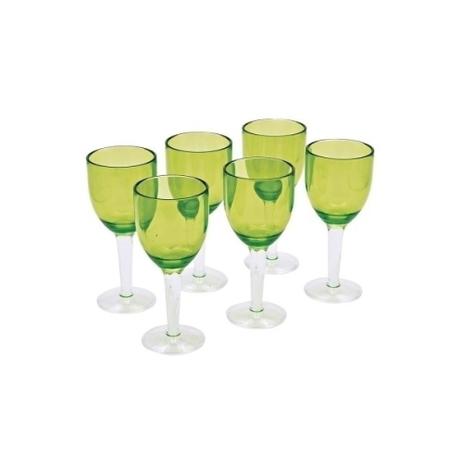 Conjunto de taças acrilico verde 6 pcs - BTC Decor Menor preço em Conjunto de taças acrilico verde 6 pcs - BTC Decor