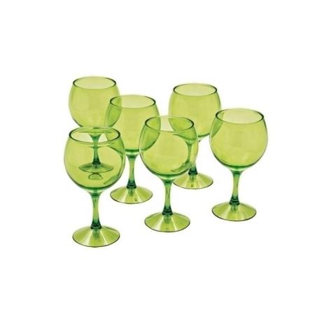 Conjunto de taças acrilico verde 6 pcs pequeno - Btc decor Menor preço em Conjunto de taças acrilico verde 6 pcs pequeno - Btc decor