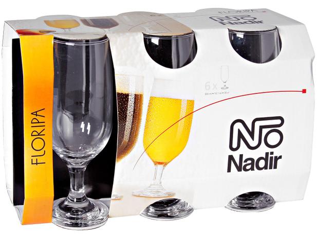 Conjunto de Taças de Vidro para Cerveja 6 Peças – 300ml Nadir Floripa 7732