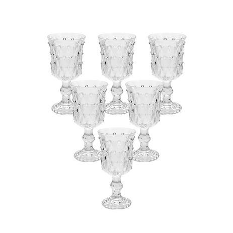 Conjunto de Taças de Vidro Transparente Gotas 6 peças 210ml - Casambiente