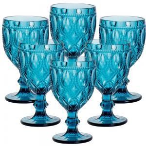 Conjunto de Taças para Água Diamond Azul 6 pçs - Decorafast Menor preço em Conjunto de Taças para Água Diamond Azul 6 pçs - Decorafast