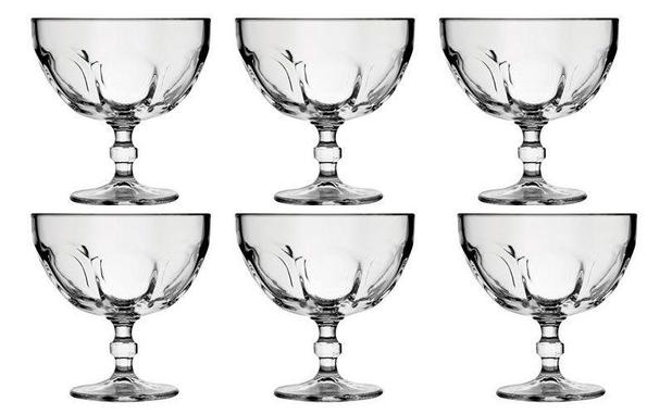 Conjunto de Taças vidro para sobremesa sorvete Country 6 peças - Globimport Menor preço em Conjunto de Taças vidro para sobremesa sorvete Country 6 peças - Globimport
