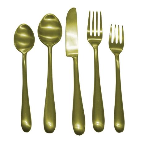 Conjunto de talheres - 5 pcs em metal dourado 1 colher 20cm  1 c - Btc decor é boa?