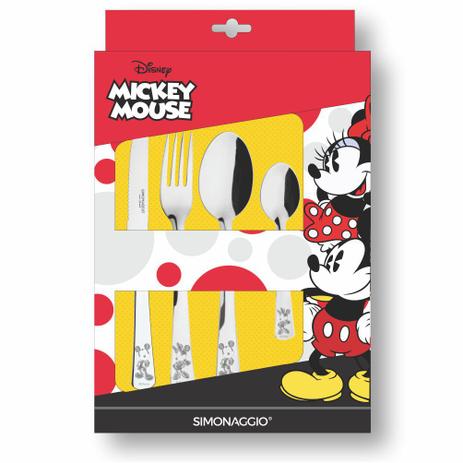 Conjunto de Talheres em Inox Simonaggio Disney - Minnie e Mickey - 24 Pçs Menor preço em Conjunto de Talheres em Inox Simonaggio Disney - Minnie e Mickey - 24 Pçs