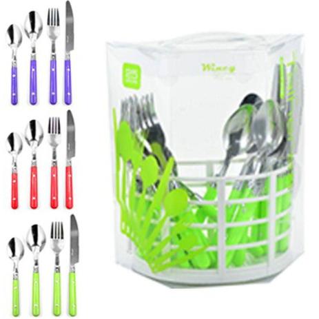 Conjunto De Talheres Faqueiro De Inox Com 25 Pecas - Wincy casa Menor preço em Conjunto De Talheres Faqueiro De Inox Com 25 Pecas - Wincy casa